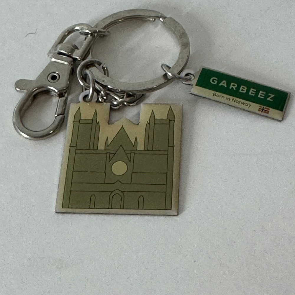 Garbeez Born in Norway Souvenir Keychain Bergen‎ Cathedral Landmark Building